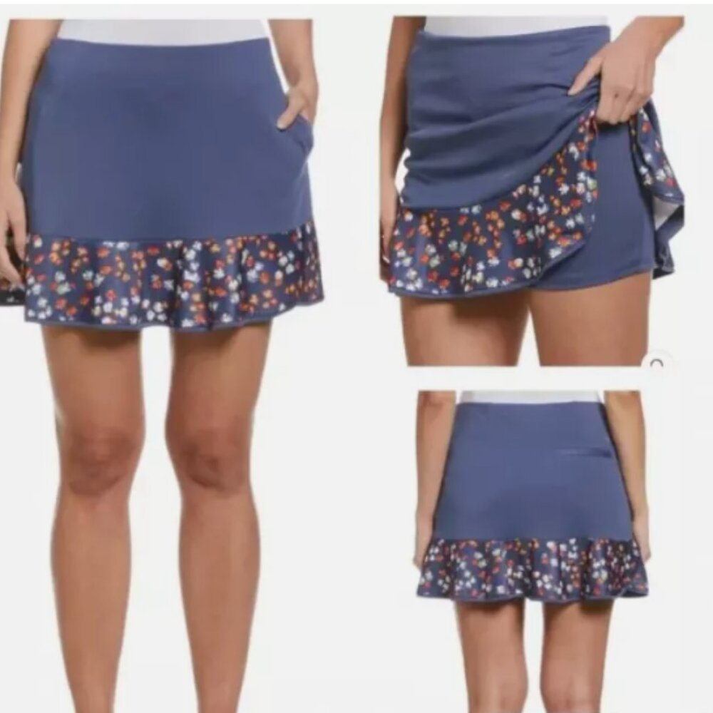 Callaway Skort Medium Floral TrueSculpt Skirt Opti Dri Blue NWT SZ L